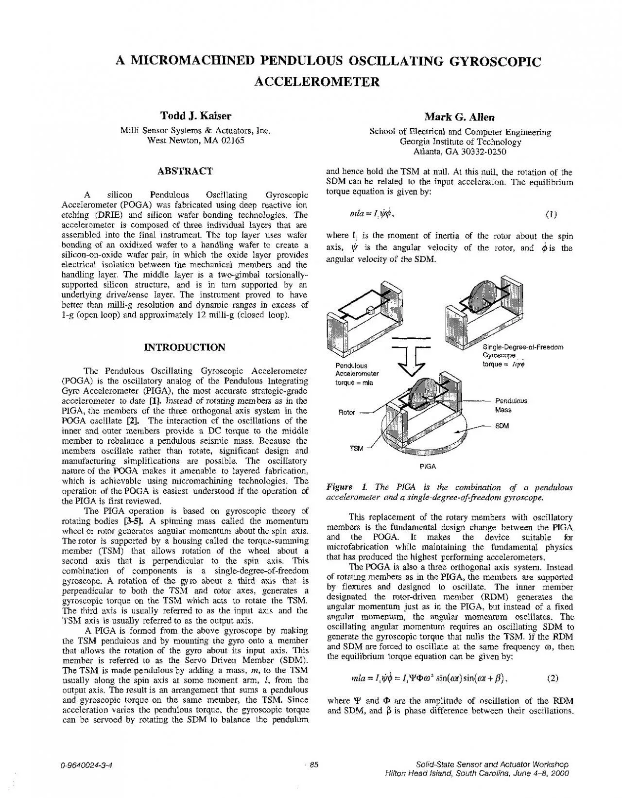 PDF-A MICROMACHINED PENDULOUS OSCILLATING GYROSCOPIC ACCELEROMETER