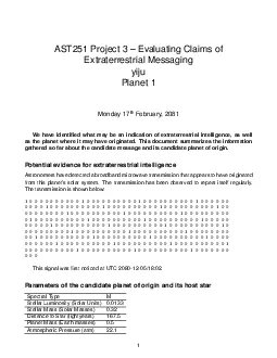 AST251Project3150EvaluatingClaimsofExtraterrestrialMessagingyijuPlanet