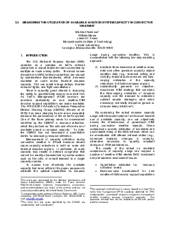 James E Evans 1 INTRODUCTION  The US National Airspace System NAS oper