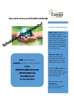 Environmental Health Scholarship