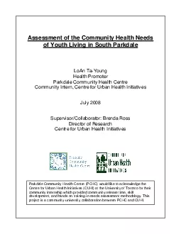 Assessment of the Community Health Needs