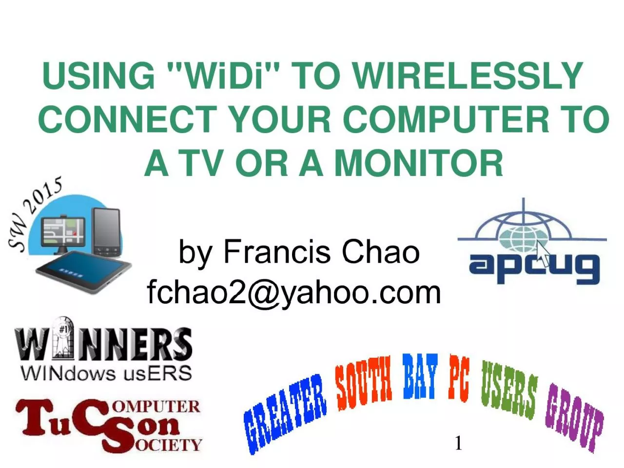 PDF-USING WiDi TO WIRELESSLY