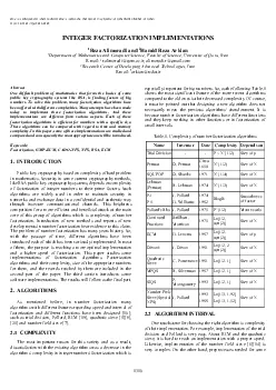 x0000x0000REZA ALIMORADI AND HAMID REZA ARKIAN INTEGER FACTORIZATION I