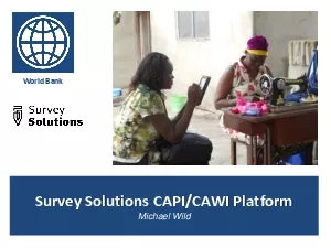 Survey Solutions CAPICAWI Platform