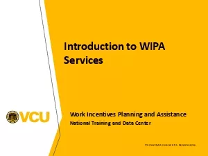 PDF-Work Incentives Planning and AssistanceNational Training and Data Cent