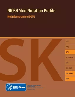 NIOSH Skin Notation Pro31le