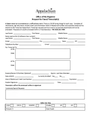 Office of the Registrar Request for Faxed Transcripts