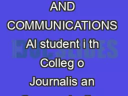 OUTSID CONCENTRATIO O MINO I BUSINESS ENTREPRENEURSHI COLLEGE OF JOURNALISM AND COMMUNICATIONS