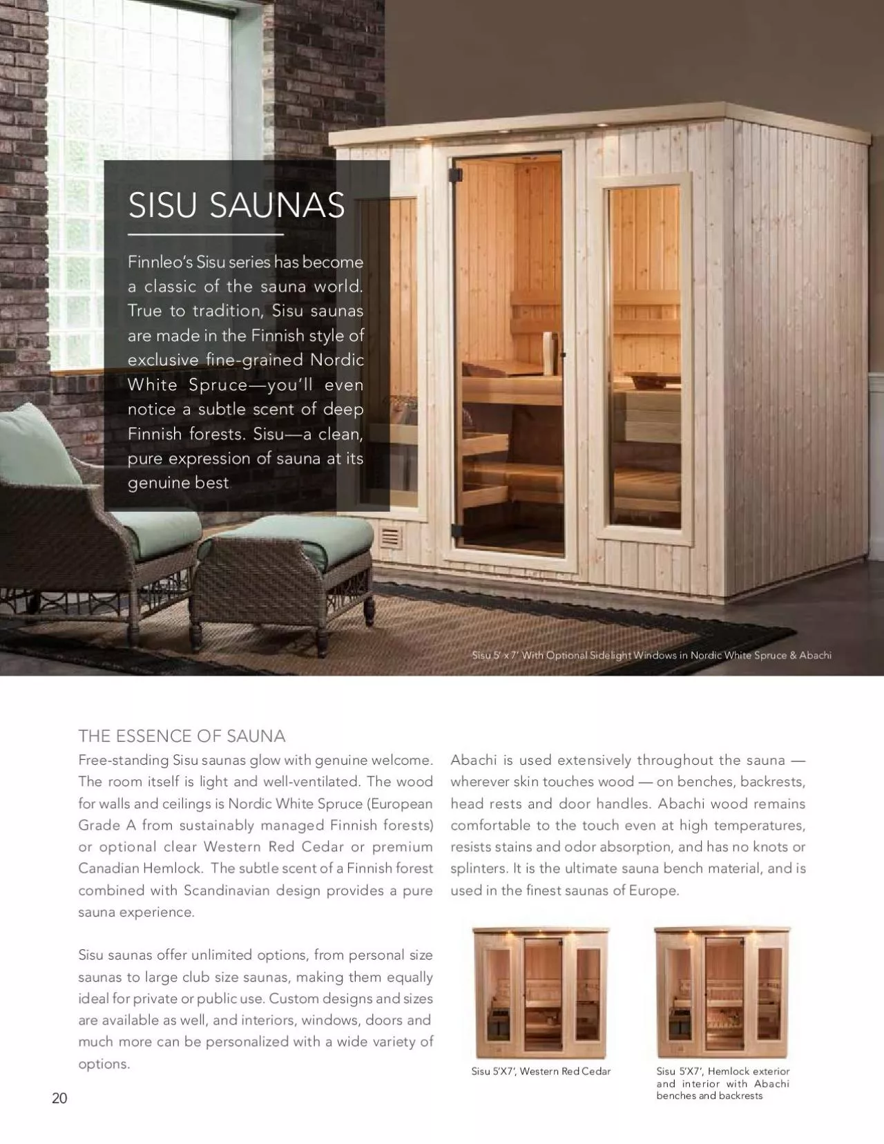 PDF-SISU SAUNASFinnleos Sisu series has become a classic of the sauna worl