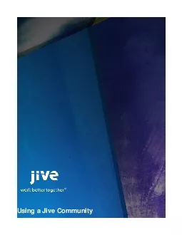 Using a Jive Community