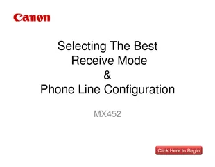 Selecting The Best Receive Mode  Phone Line Configurat