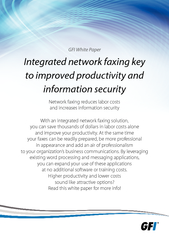 GFI White Paper Integrated network faxing key to impro