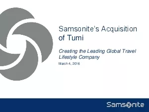 Samsonites Acquisition