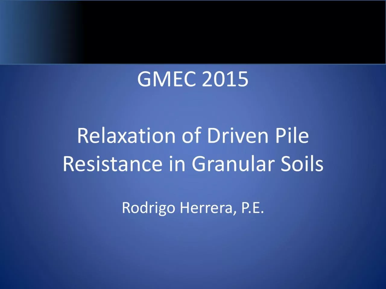 PDF-Relaxation of Driven Pile