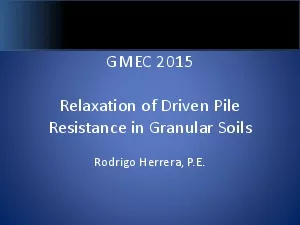 Relaxation of Driven Pile