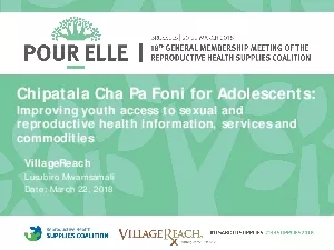 ChipatalaCha Pa Foni for AdolescentsImproving youth access to sexual a