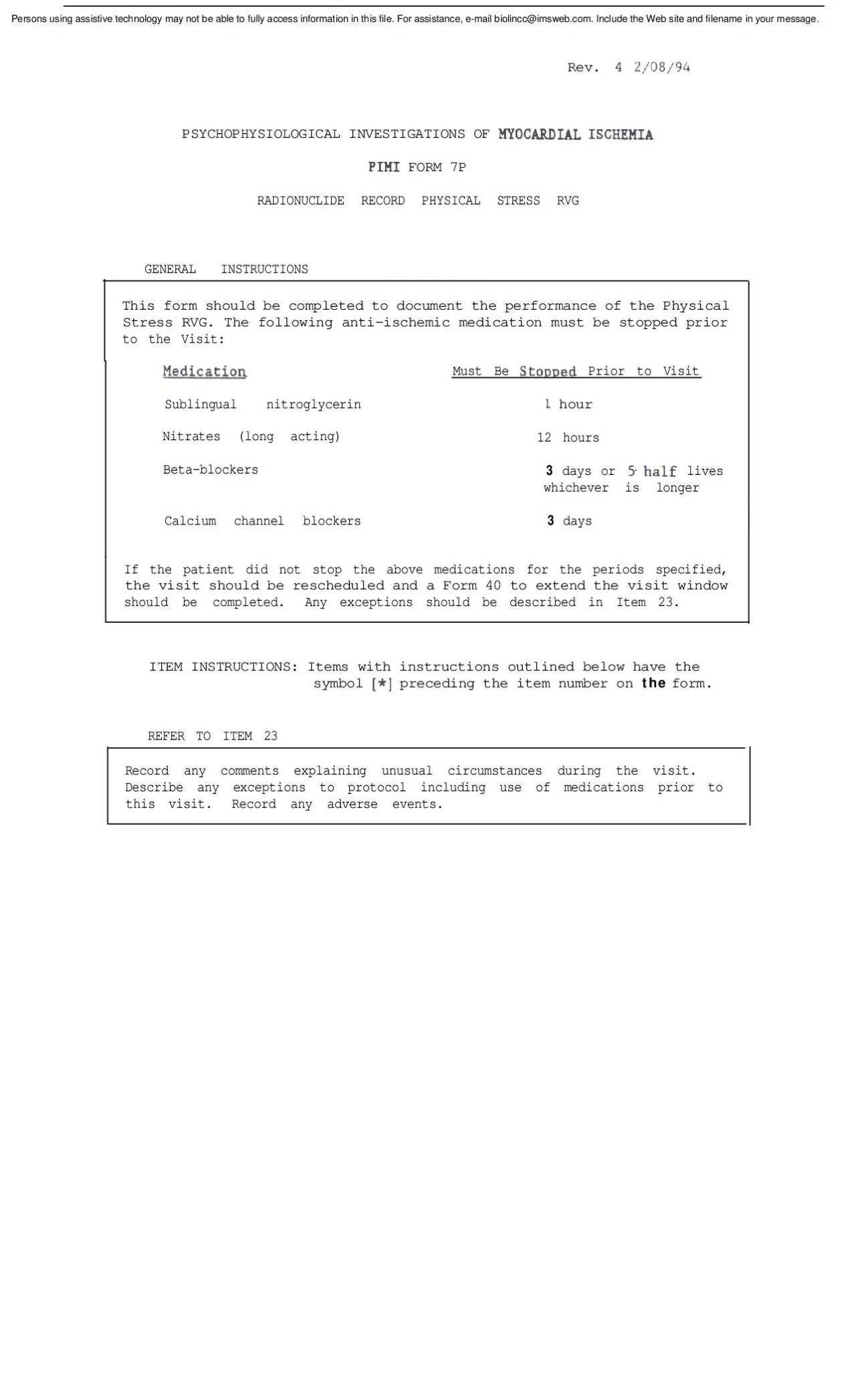 PDF-RADIONUCLIDE RECORD PHYSICAL STRESS RVGGENERAL INSTRUCTIONS