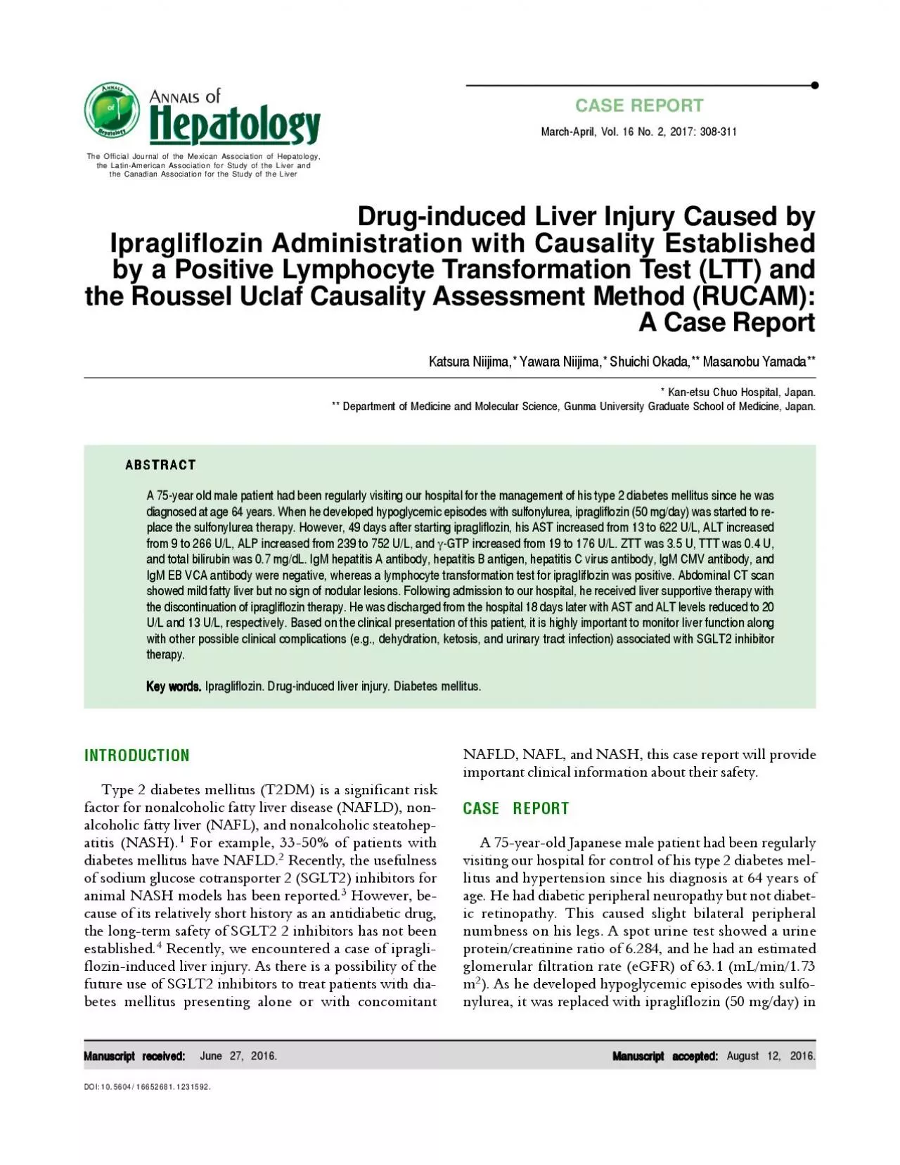 PDF-309SGLT2 inhibitor and liver injury