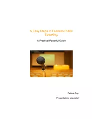 Easy Steps to Fearless Public peaking  A Practical Po