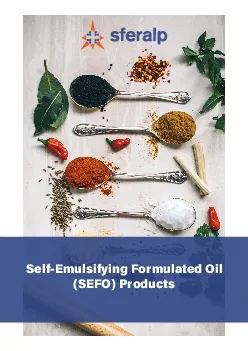 SelfEmulsifying Formulated Oil