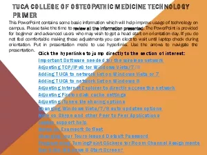 TUCA COLLEGE OF OSTEOPATHIC MEDICINE TECHNOLOGY