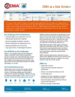 Difx00660069culty HighHow ZEMA Solves Data ChallengessZEMA is a fully