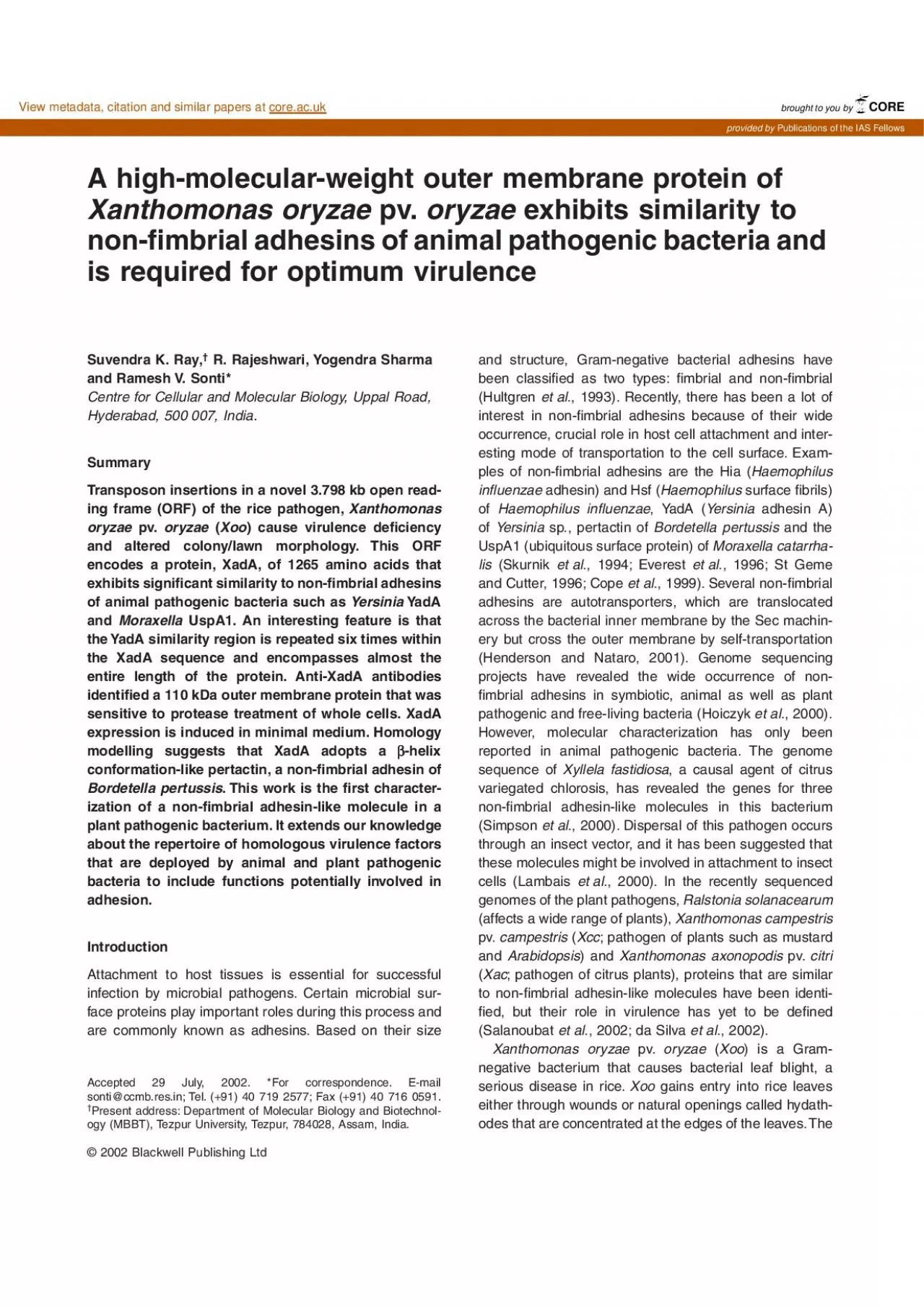 PDF-3 637647Blackwell Science LtdOxford UKMMIMolecular Microbiology095038