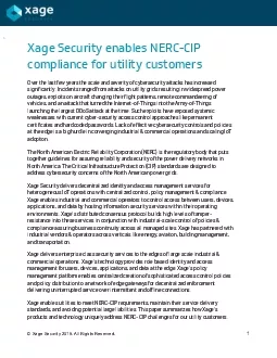 Xage Security enables NERCCIP compliance for utility customers Over t