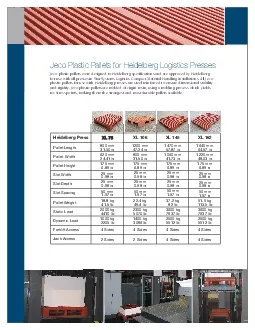 and rigidity Jeco plastic pallets are molded of virgin resin using a m