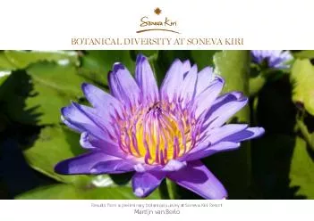 TVResults from a preliminary botanical survey at Soneva Kiri Resort