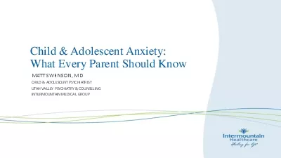 Child  Adolescent Anxiety