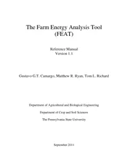 The Farm Energy Analysis Tool FEAT Reference Manual Ve