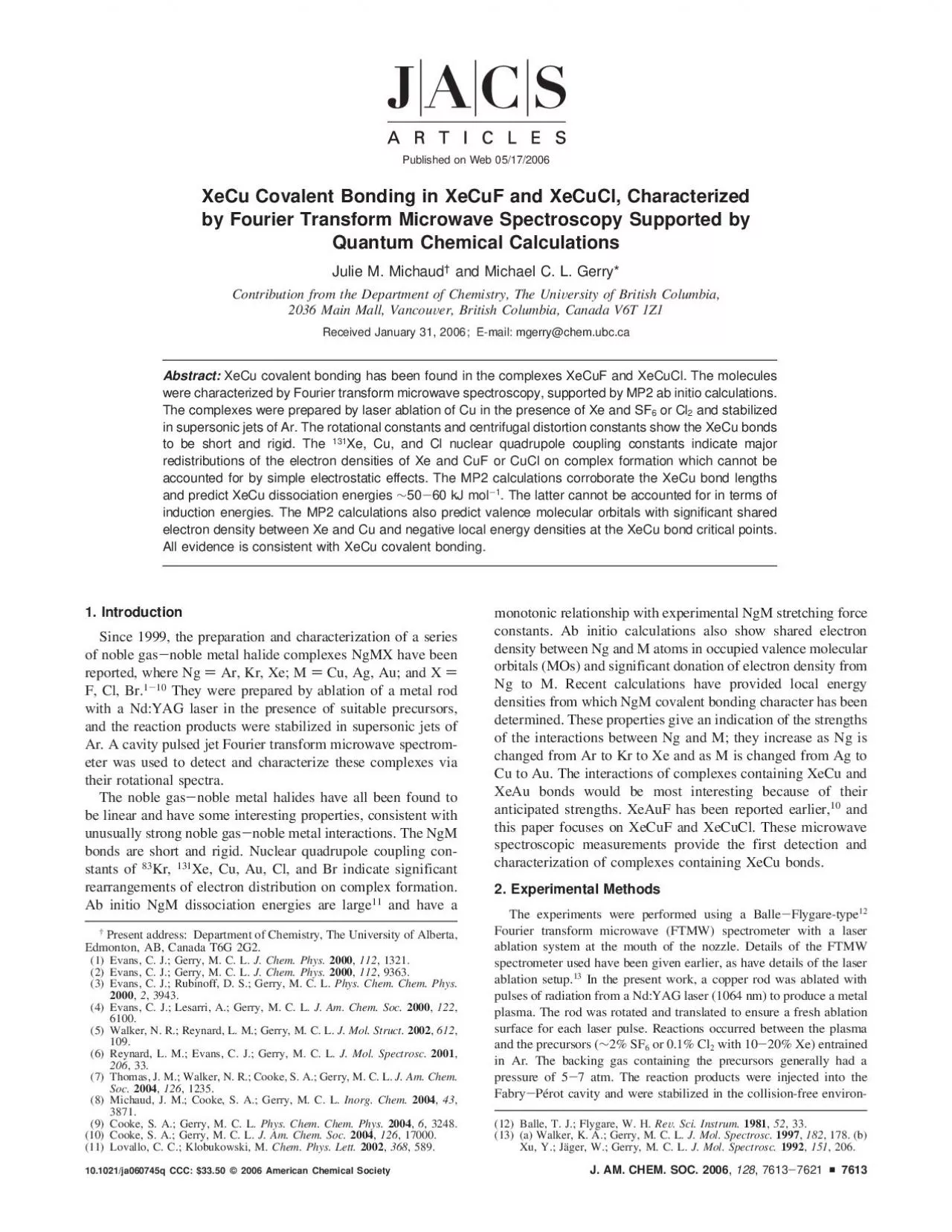 PDF-XeCuCovalentBondinginXeCuFandXeCuClCharacterizedbyFourierTransformMicr