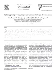 Feathery grain growth during solidication under forced