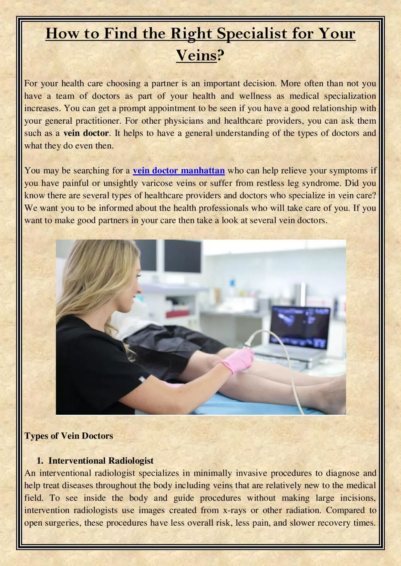 PDF-How to Find the Right Specialist for Your Veins?