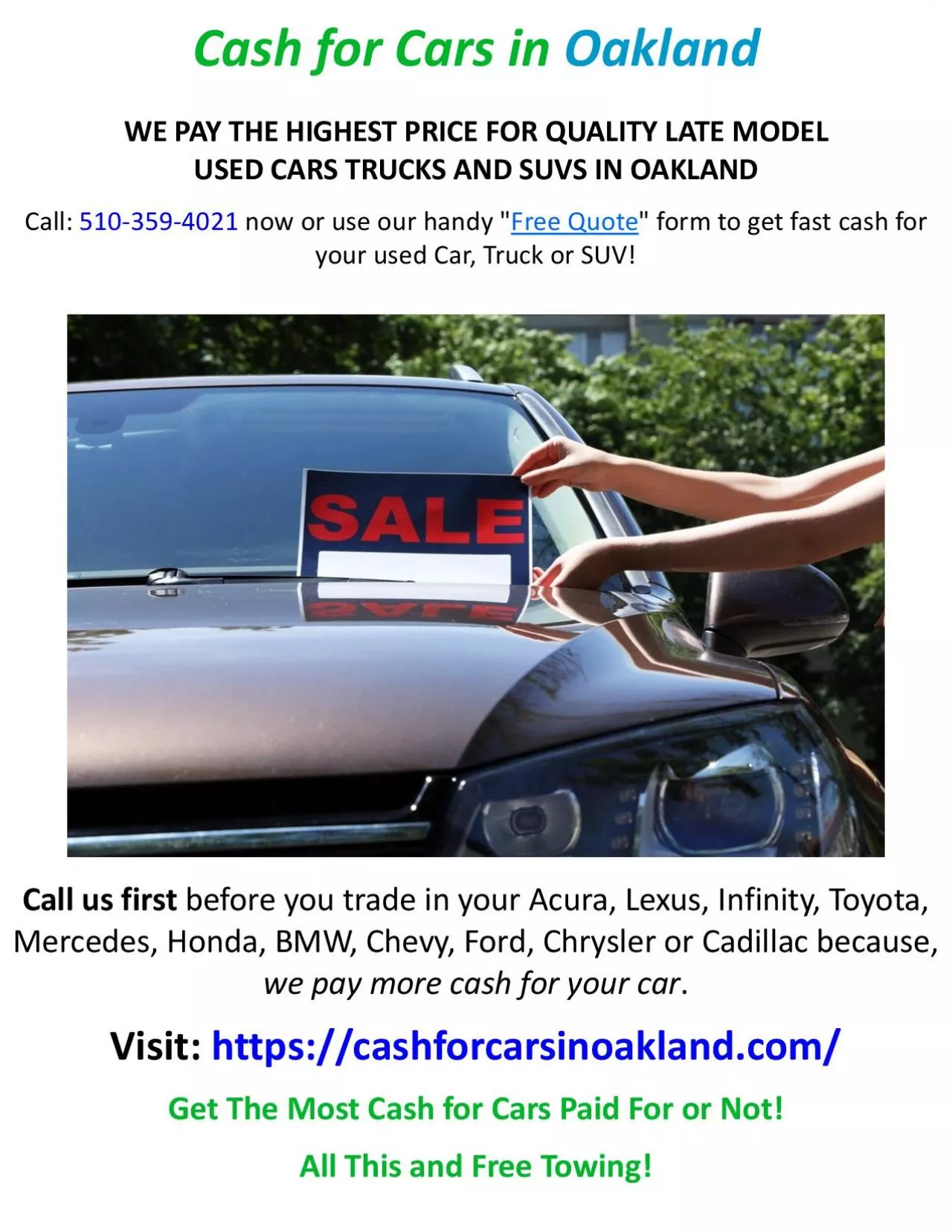 PDF-Cash for Cars in Oakland