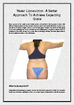 Vaser Liposuction A Better Approach To Achieve Expecting Goals