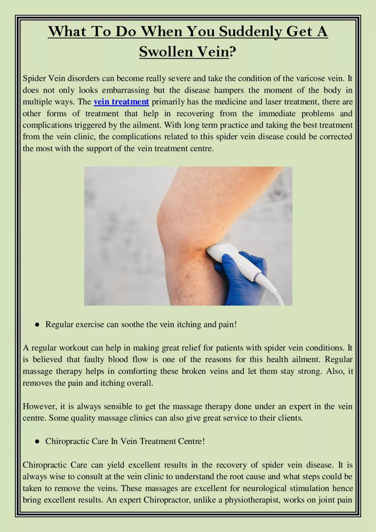 PDF-What To Do When You Suddenly Get A Swollen Vein?