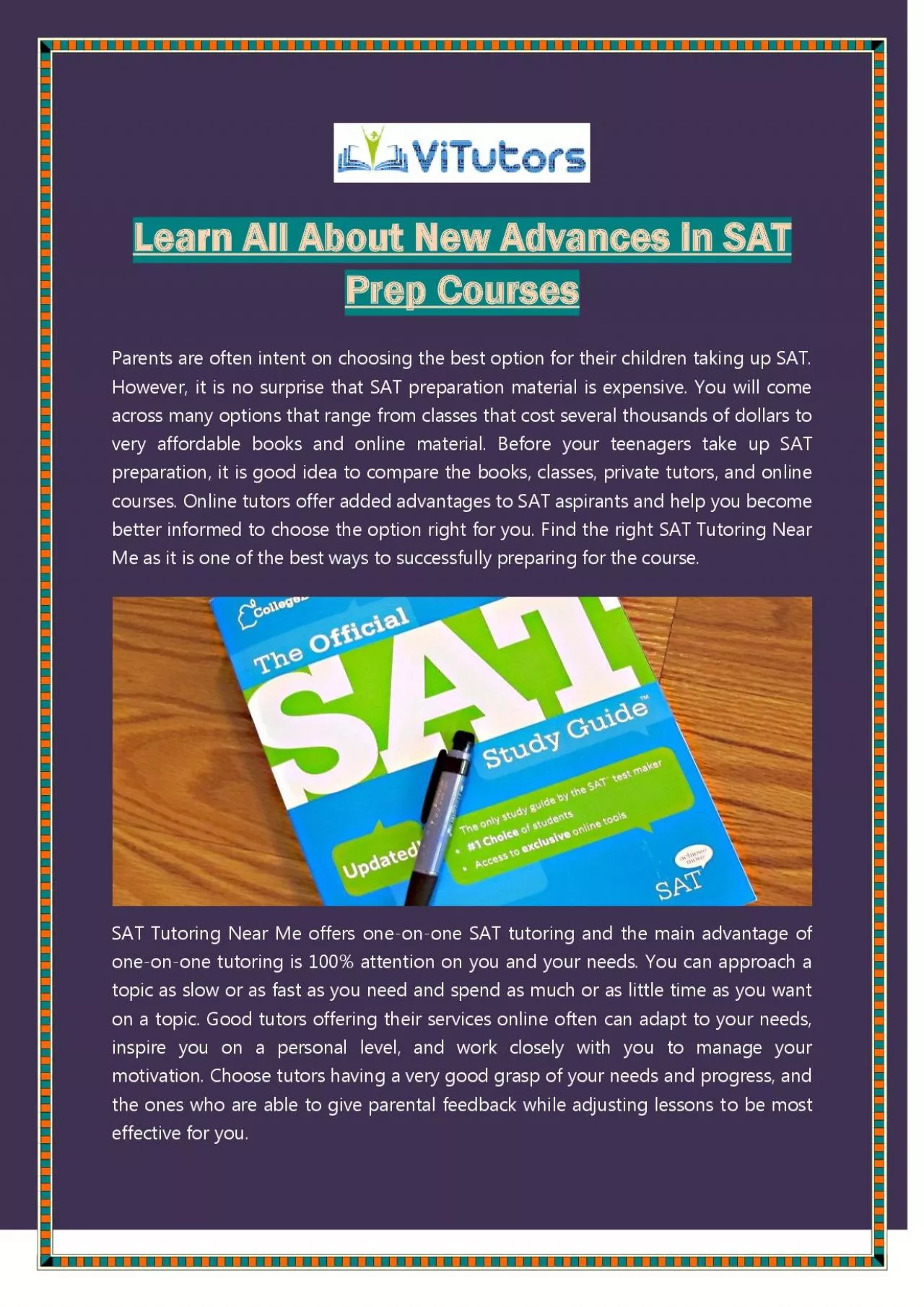 PDF-Learn All About New Advances in SAT Prep Courses