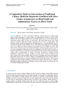 MEDS Chinese Medicine 2021 Vol 3 1117 Clausius Scientific Press Canad
