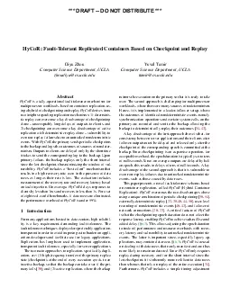 PDF-HyCoRFaultTolerantReplicatedContainersBasedonCheckpointandReplayDiyuZ