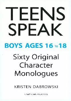 DOWNLOAD  Teens Speak Boys Ages 16 to 18 Sixty