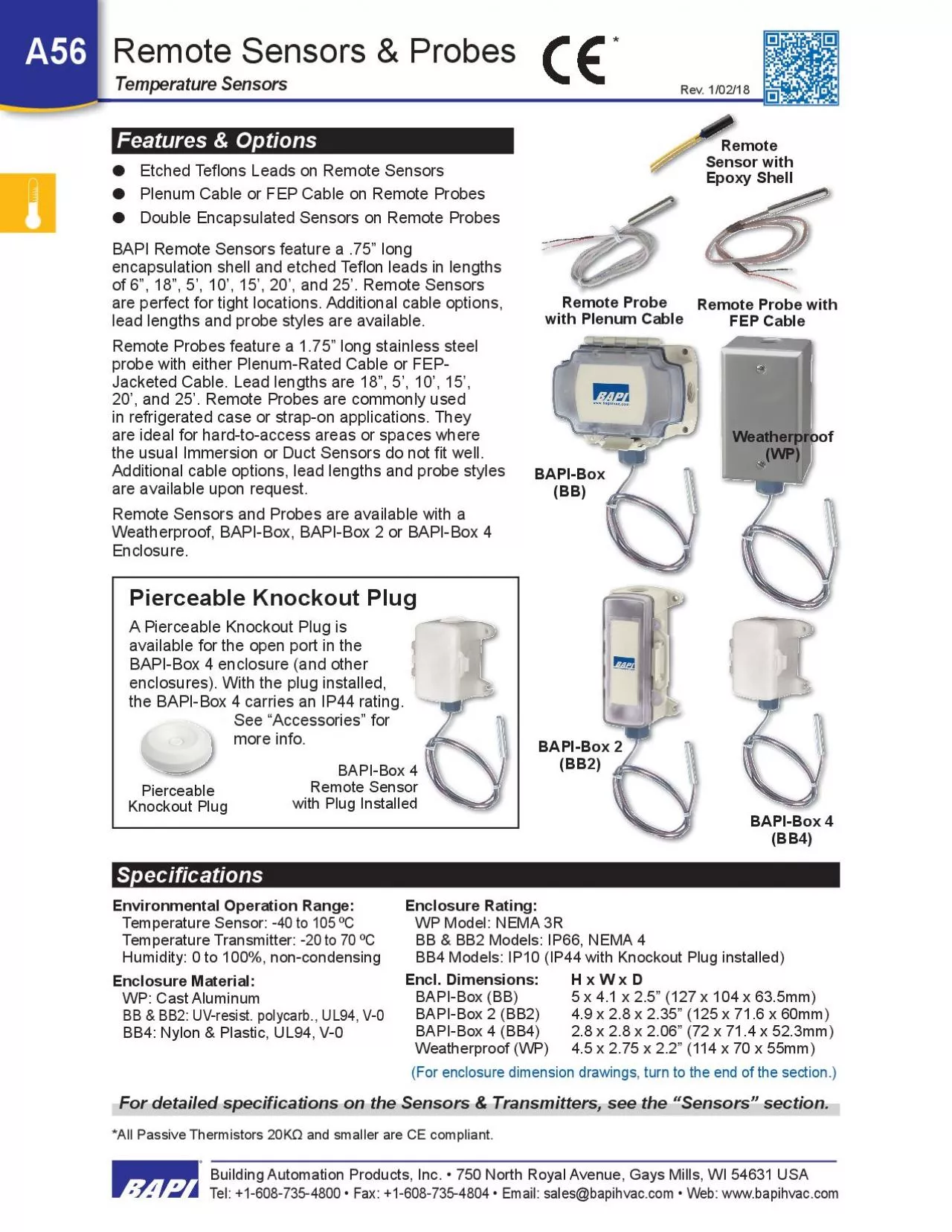 PDF-Temperature SensorsBuilding Automation Products Inc 750 North Royal A