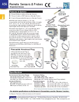 Temperature SensorsBuilding Automation Products Inc  750 North Royal A