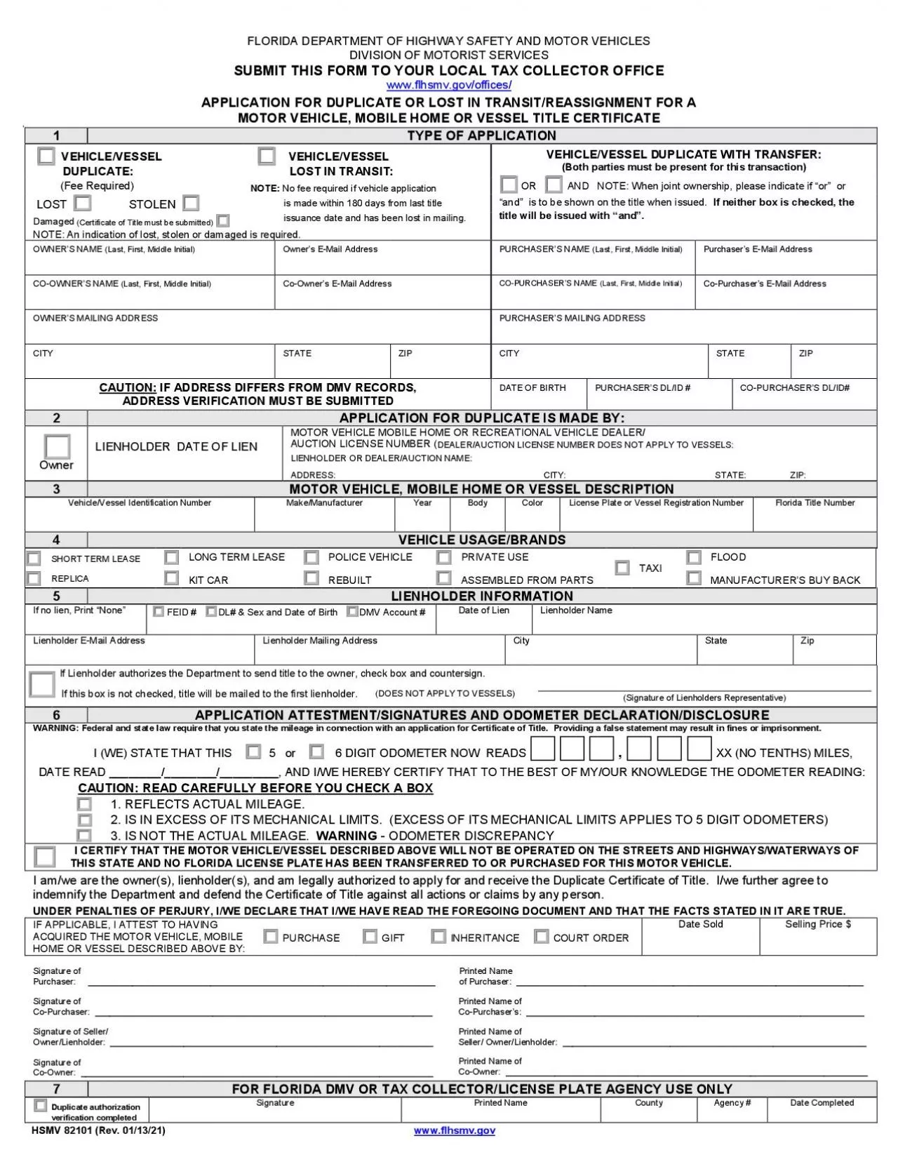 PDF-APPLICATION FOR DUPLICATE IS MADE BYOwnerLIENHOLDER DATE OF LIE