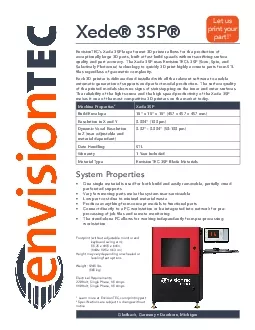 PDF-EnvisionTEC146s Xede 3SP large format 3D printer allows for the produc