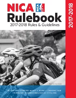 20172018 Rules  Guidelines NICA RULES COMMITTEE