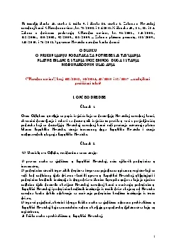 Na temelju lanka 43 stavka 2 toke 9 i lanka 86 stavka 3 Zakona o Hrvat