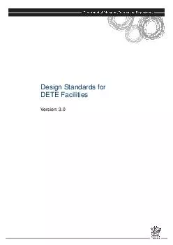 Design StandardsDesign Standards for DETE Facilities Version Departmen