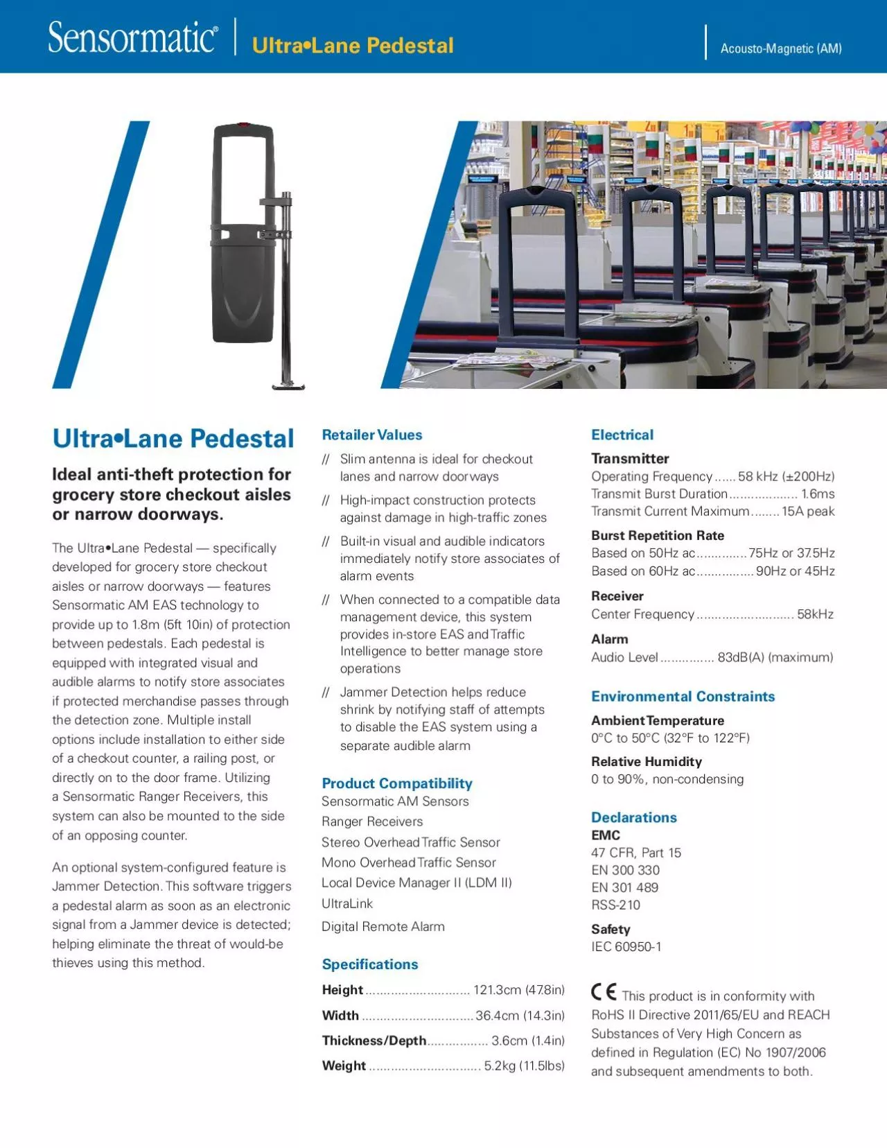 PDF-Ultra149Lane PedestalIdeal antitheft protection for grocery store che